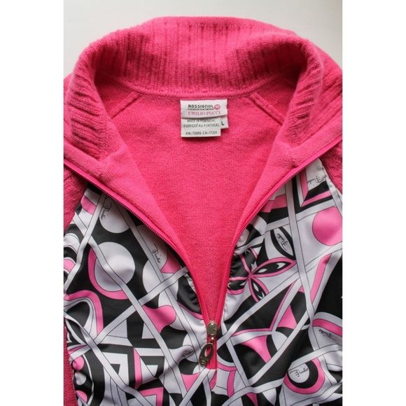 Emilio Pucci Rossignol Maria Wool Graphic Print Pullover Sweater Size Large - Picture 7 of 8